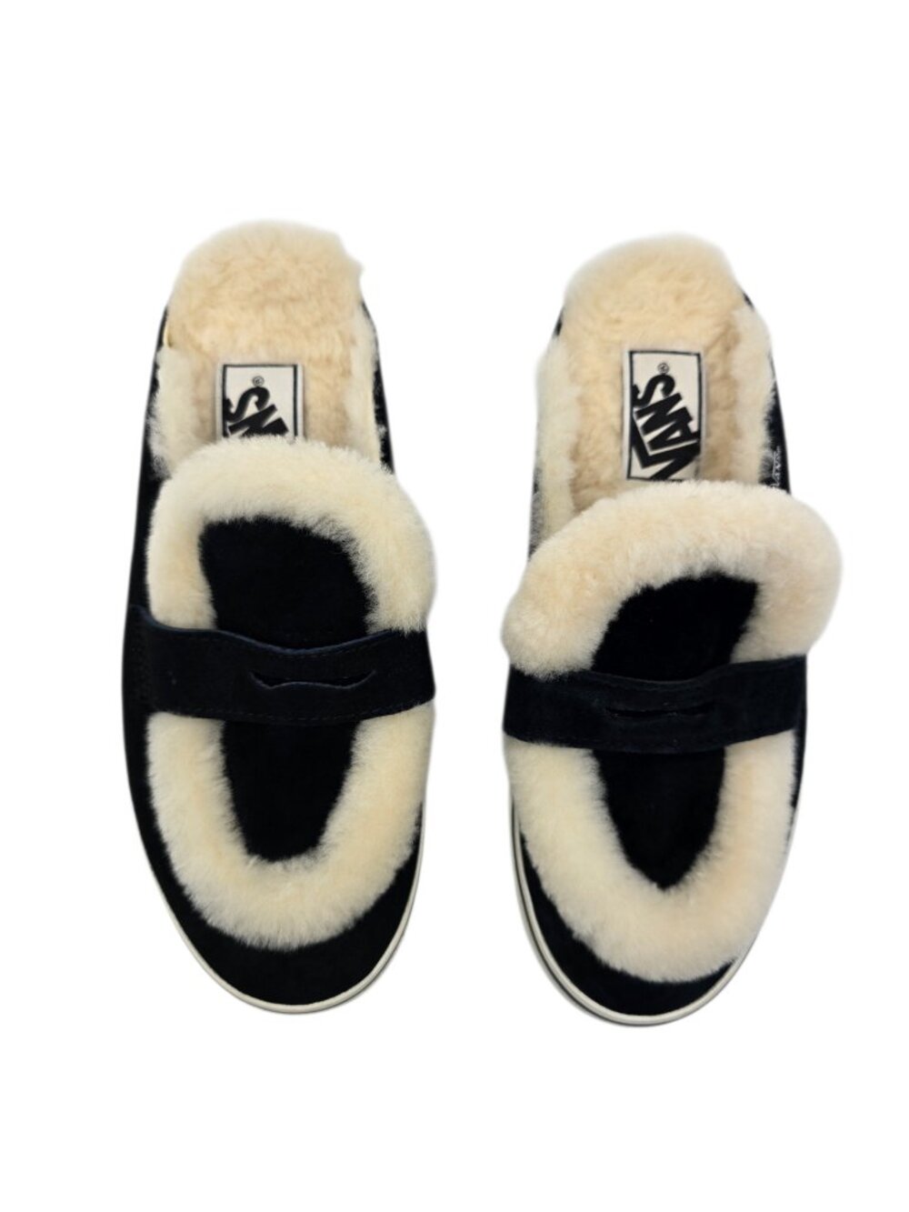 Unisex Vans Style 53 Cozy Mule DX w. Black Shearling Slip-On Loafer Shoe M6.5 W8